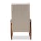 Baxton Studio Roxy Walnut wood and Beige Upholstered Button-Tufted High-Back Chair 133-7141 - alternate 5